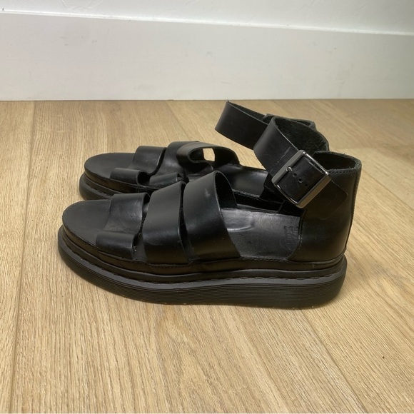 Dr. Martens Clarissa Pewter Spectra Patent Sandals Shoes size 8 - Picture 5 of 8